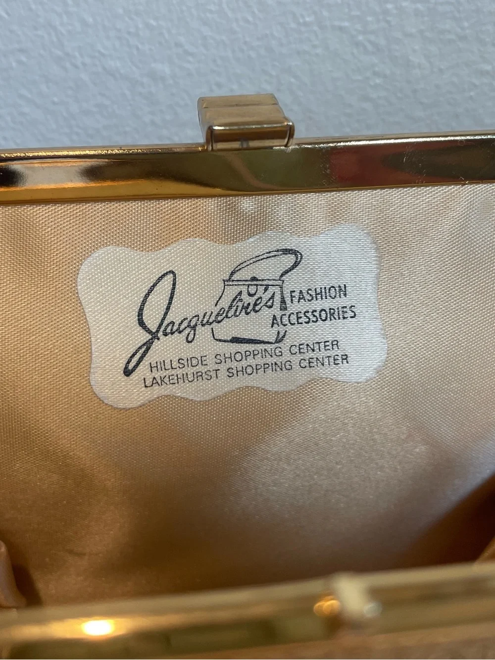 Vintage Jacqueline's Fashion Accessories Gold Metallic Purse